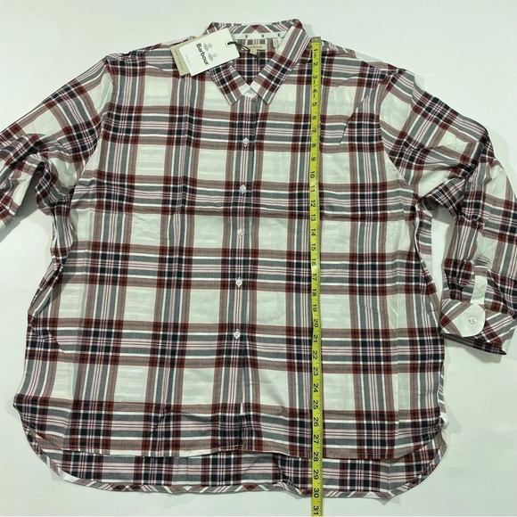 New Barbour Bethwin Button Front Shirt Cloud Check - Picture 6 of 7